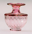 D108GL Doll House Pressed Flared Cranberry Vase