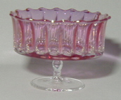 D111GL Doll House Ribbed Cranberry Bowl