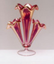 D2GL Doll House Epergne Fixed Cone Cranberry