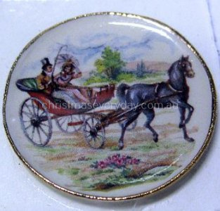 DBYB345 Carriage Ride Plates Various images 1:12 scale miniature - Click Image to Close