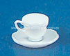 DCB2719 Cups & Saucers White 12 Pce