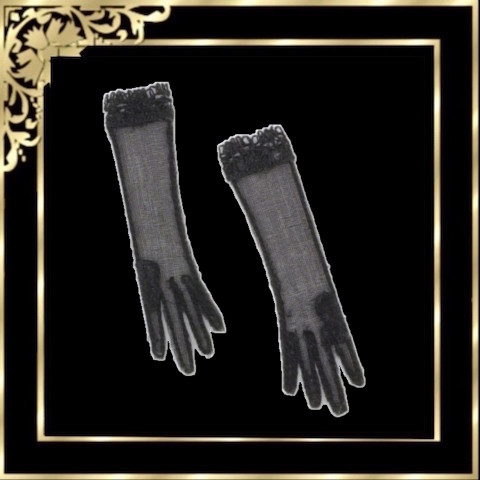 DFCA1849 Glove Ladies Black Sheer - Click Image to Close