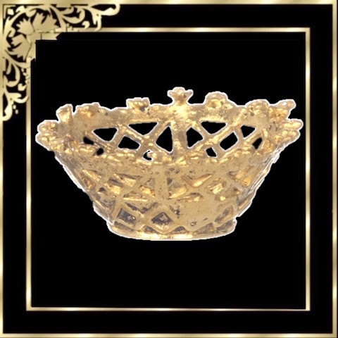 DFCA4235 Basket Lacy Gold - Click Image to Close