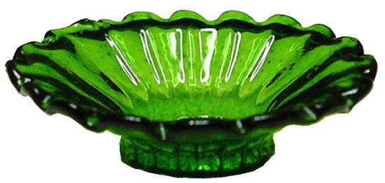 DHB035 Crystal green Glass Flared Platter - Click Image to Close