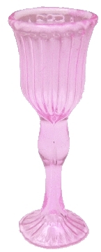 DHB119 Pink Square Cut Wine Glass - Click Image to Close
