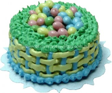 DK1094 Easter Eggs Basket Cake - Click Image to Close