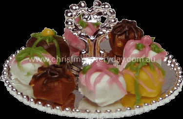 DK2639 Silver Tray W/Petit Fours - Click Image to Close