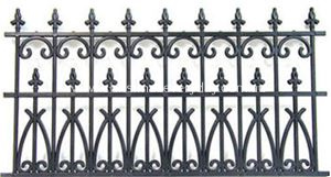 DNWC100 Fence Ornate Black Plastic 31/2"H X 61/2" Long - Click Image to Close