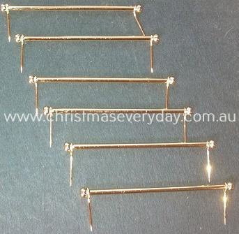 DWW8009 Brass Carpet Stair Rods Pkt 6 - Click Image to Close