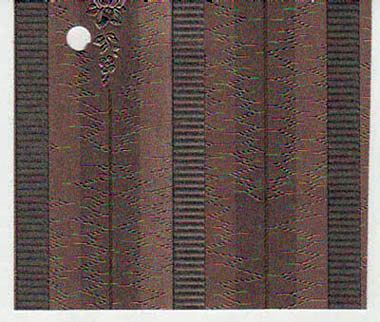 DNC96105 Wallpaper Gold Stripe Mauve Flowers - Click Image to Close