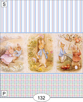 DWAL0132S Wallpaper Peter Rabbit Stripe - Click Image to Close