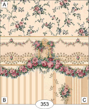 DWAL0353C Wallpaper Carmen Gold Floral - Click Image to Close