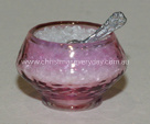 D68AGL Crystalline Sugar Bowl Cranberry New Product